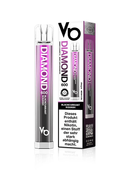 Vape Bars - Diamond 600 - Blackcurrent Squash Vape Bars